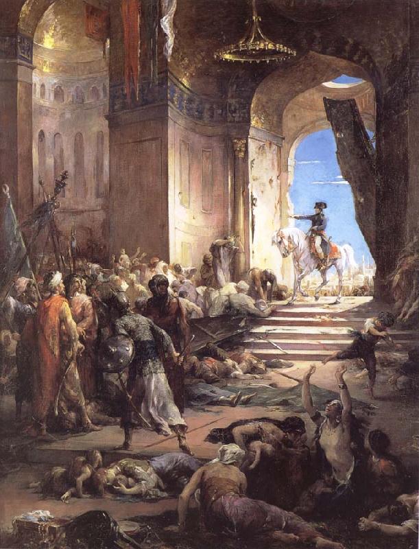 Henri Levy Bonaparte at the Great Mosque in Cairo Germany oil painting art